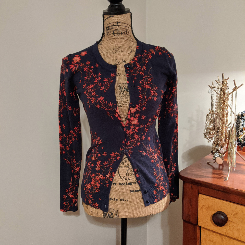 Floral Crew Neck Cardigan by A New Day